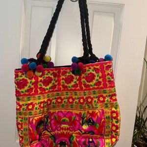 Fabric Embroidered tote